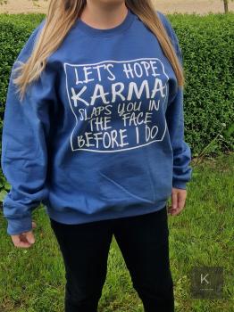karma slaps sweater